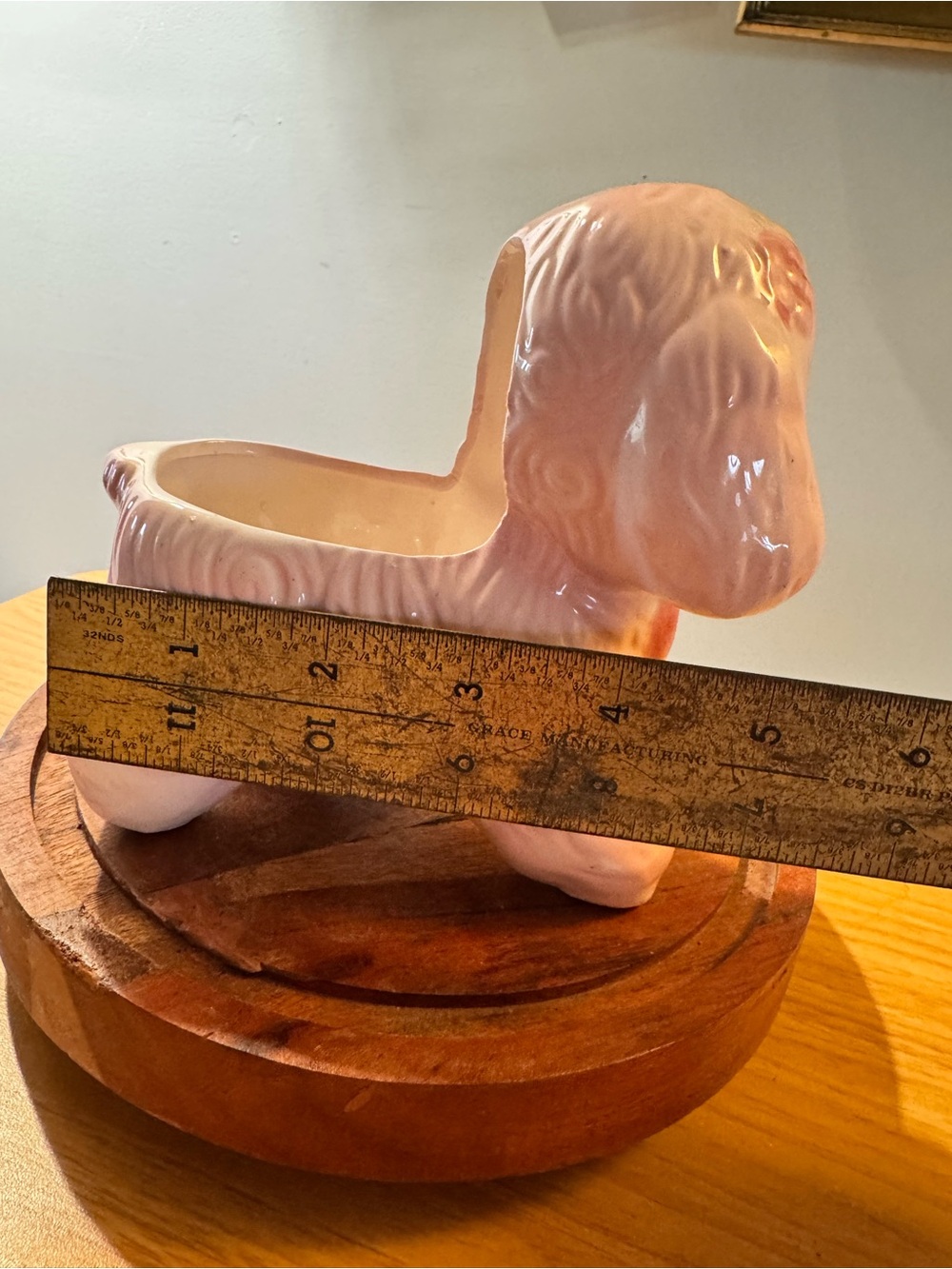 Royal Copley Vintage Pink Ceramic Poodle Planter - Kitschy Decorative Accent - Picture 7 of 8
